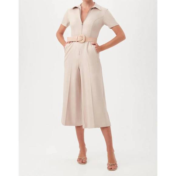 NEW TRINA TURK jannise 2 jumpsuit in flawless beige - Picture 1 of 3